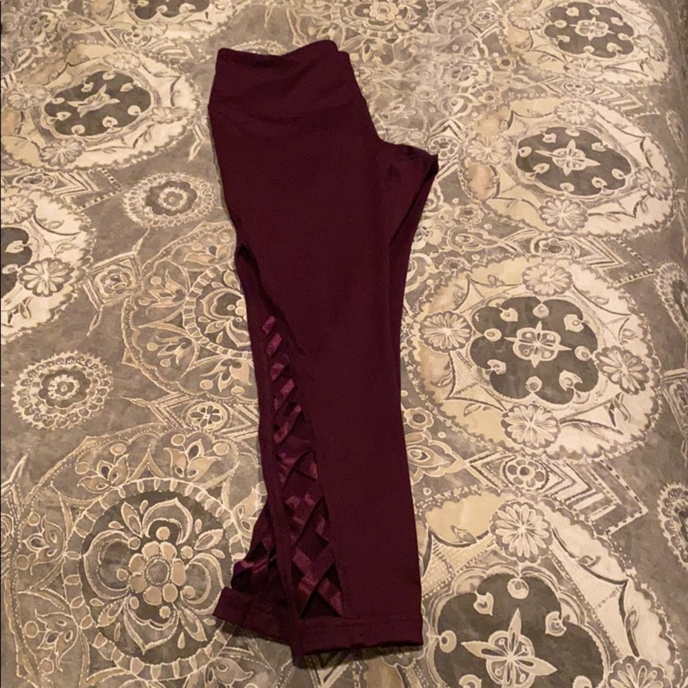 Burgundy zella leggings
